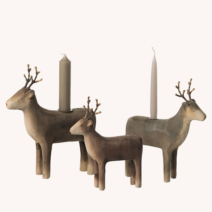 Maileg - Rentier aus Holz, groß - Kerzenhalter
