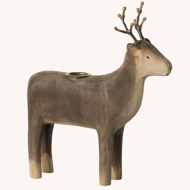 Maileg - Rentier aus Holz, groß - Kerzenhalter