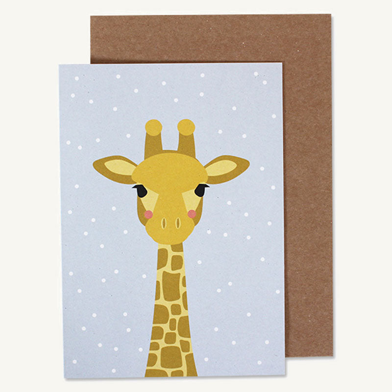 Baby-Giraffe - Klappkarte mit Umschlag