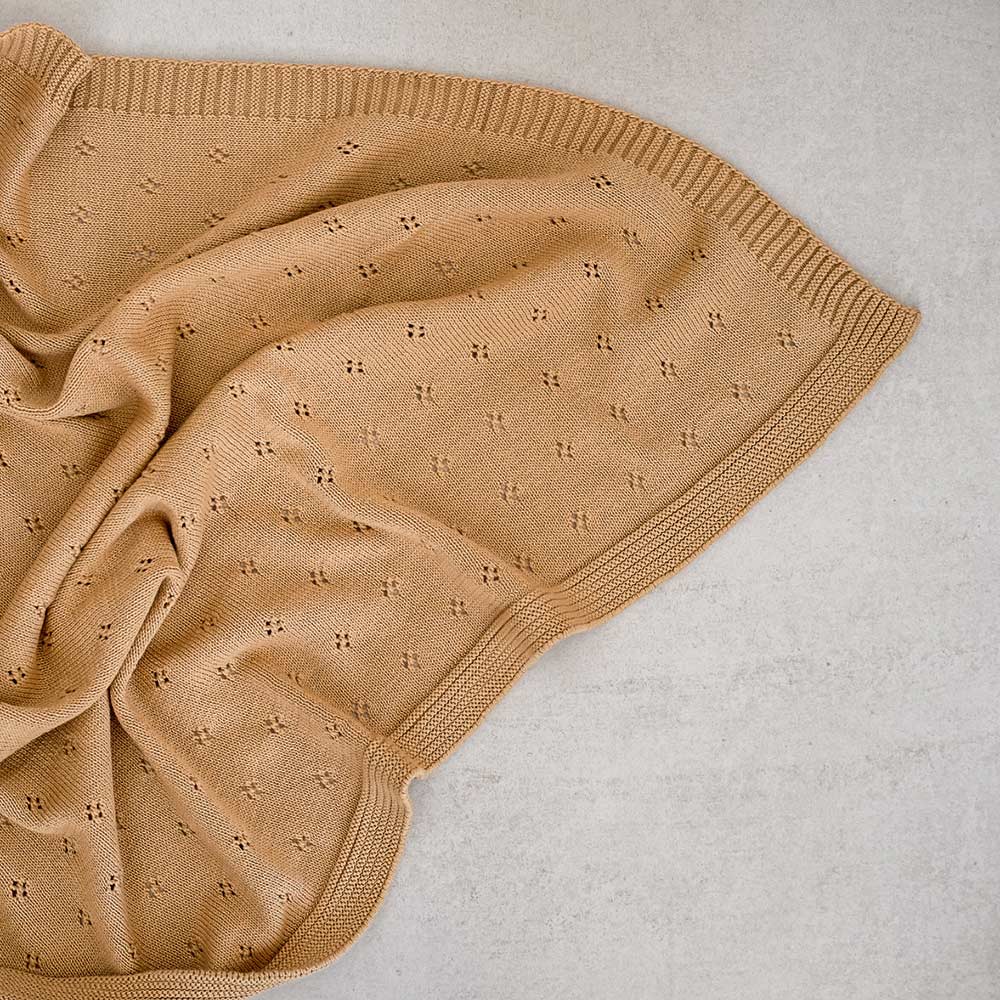 Strickdecke aus Bio-Baumwolle