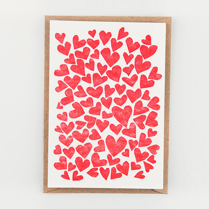 Studio Flash ‘HEARTS’ - Letterpresskarte mit Umschlag