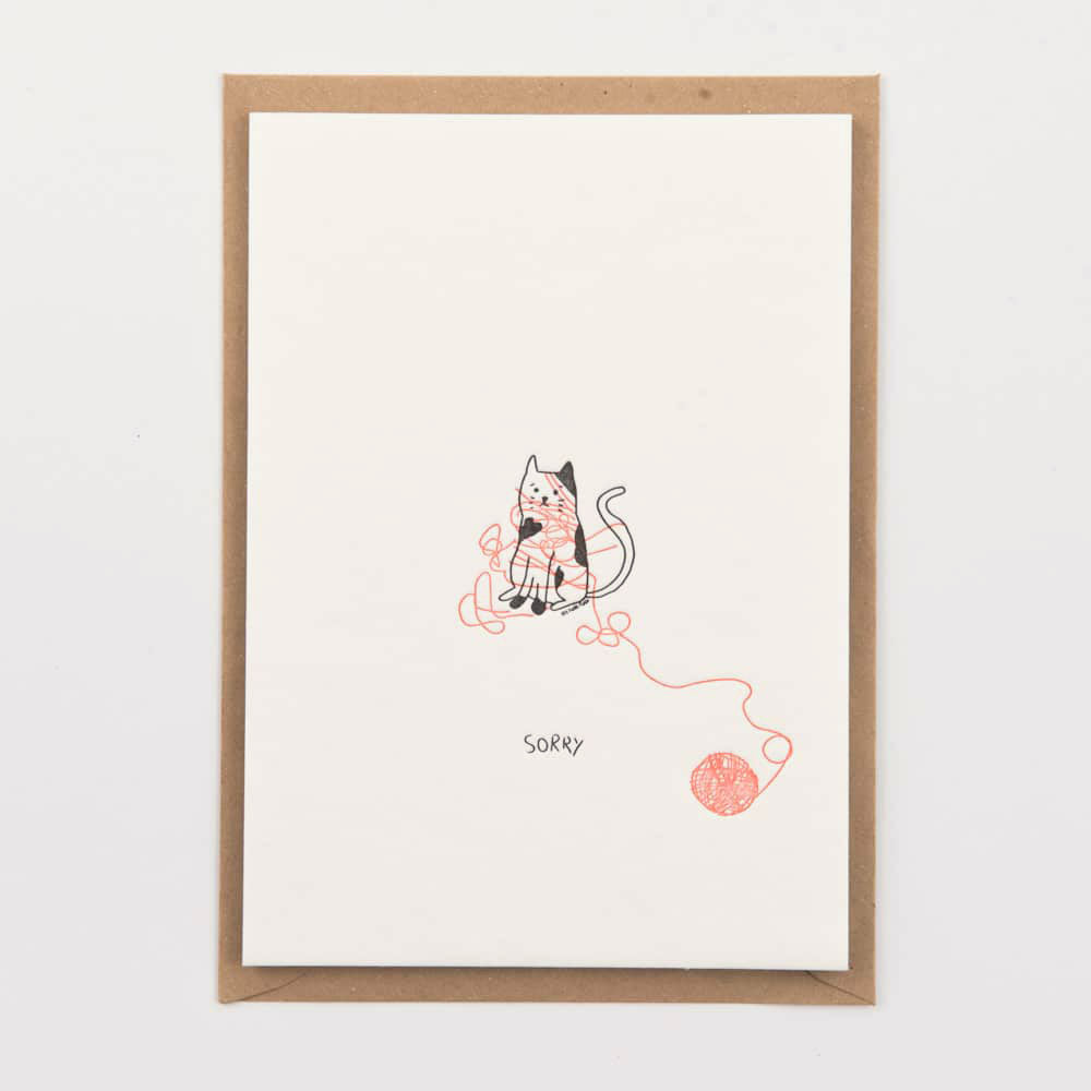 Studio Flash ‘SORRY’ - Letterpresskarte mit Umschlag