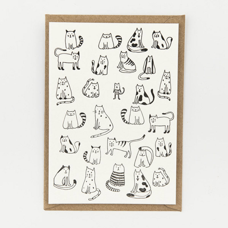 Studio Flash ‘CATS' - Letterpresskarte mit Umschlag