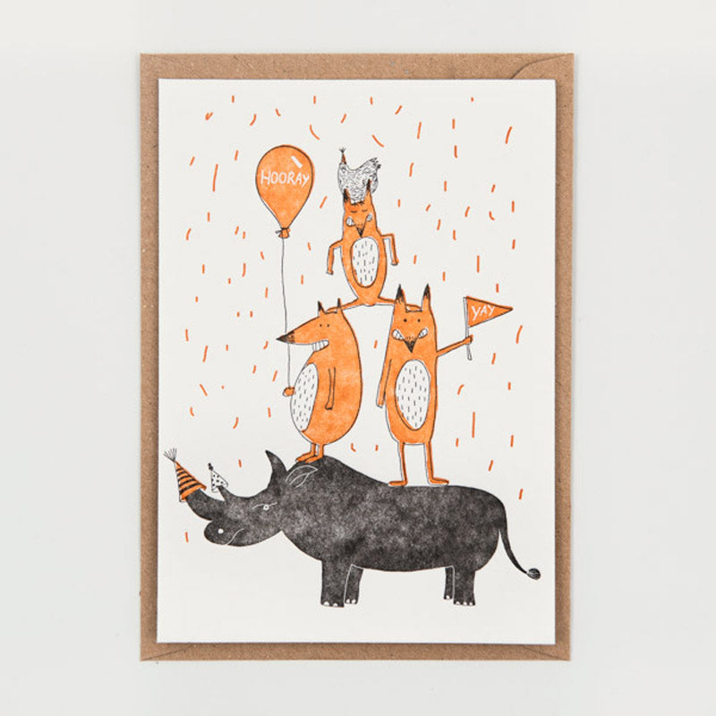 Studio Flash ‘CHEERLEADERS’ - Letterpresskarte mit Umschlag