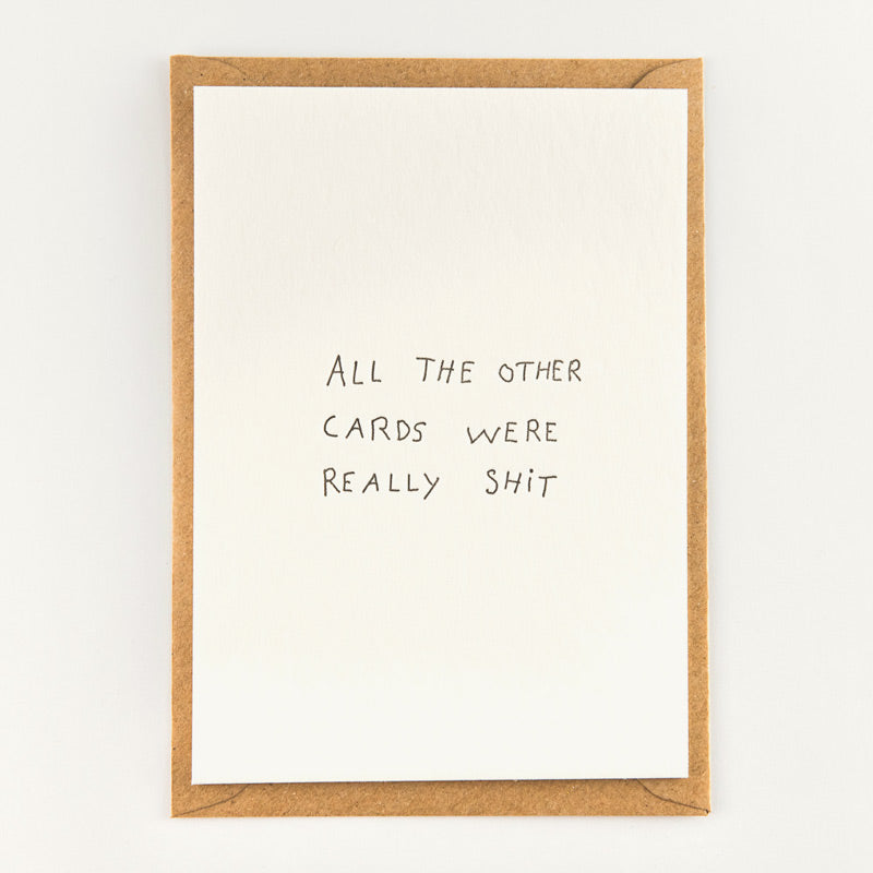 Studio Flash ‘All the other cards were really shit’ - Letterpresskarte mit Umschlag
