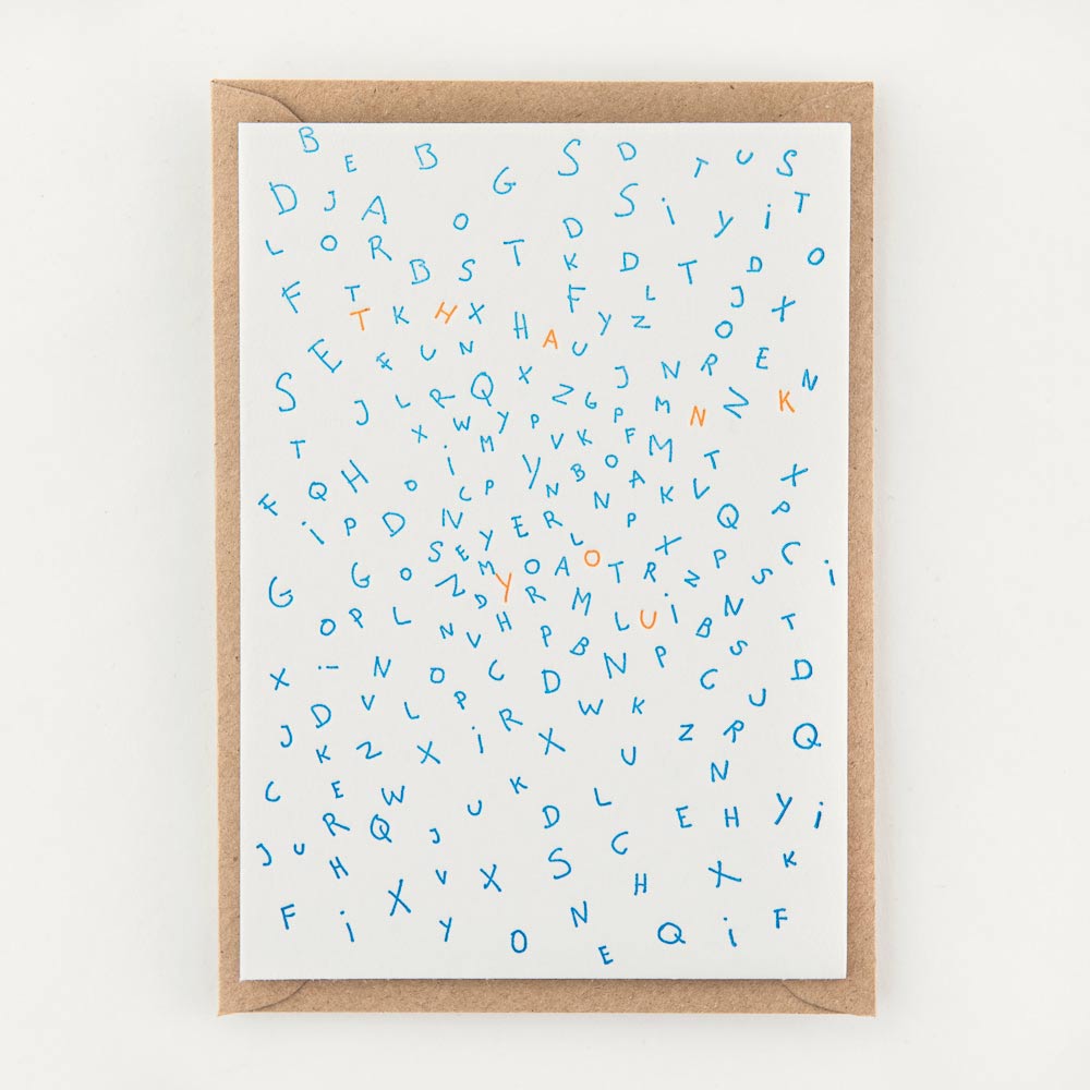 Studio Flash ‘THANK YOU’ - Letterpresskarte mit Umschlag