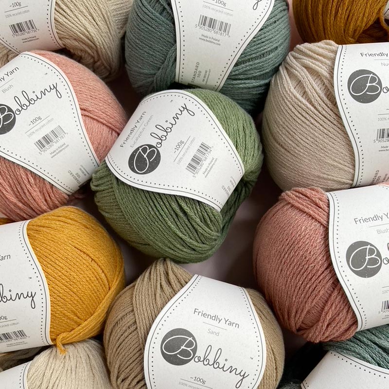 Neu: Friendly Yarn von Bobbiny - 100% recycelte Baumwolle