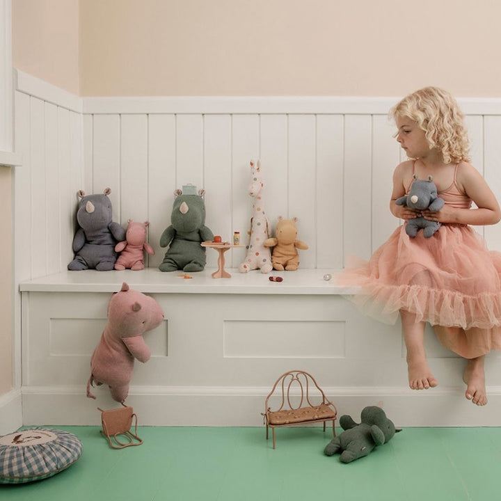 SAFARI FRIENDS, SMALL HIPPO - Cremegelb