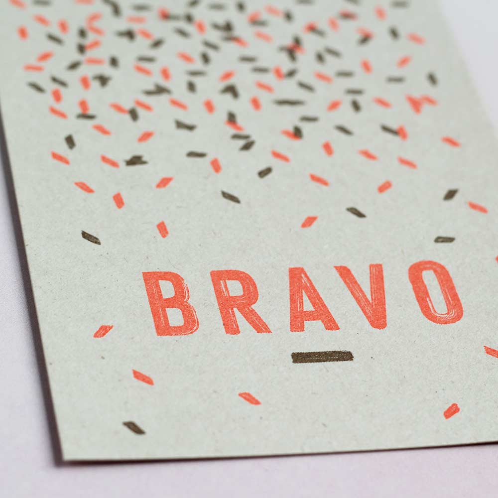 Hungry Paper / Togethery - ‘BRAVO' -  Risoprint Postkarte