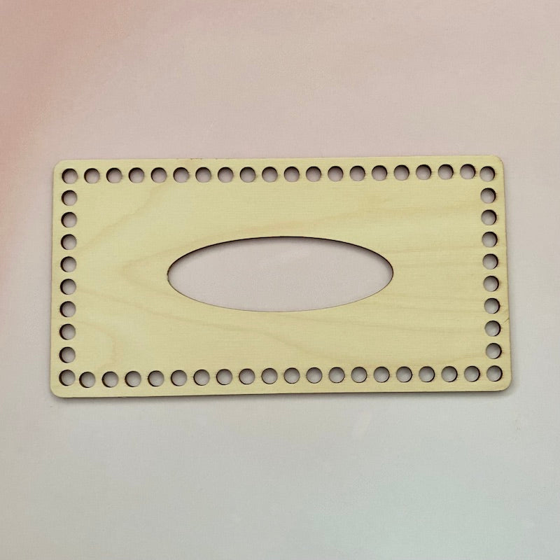 B-Ware: Häkeldeckel aus Holz für Taschentuchbox