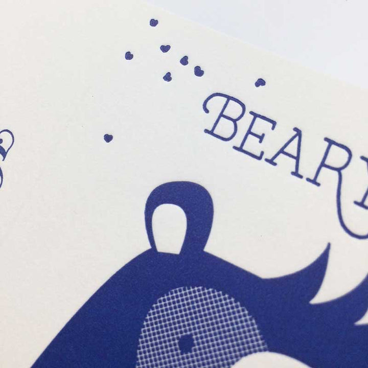 Von Muttern Letterpress - ‘BEARY HAPPY' - Klappkarte mit Umschlag