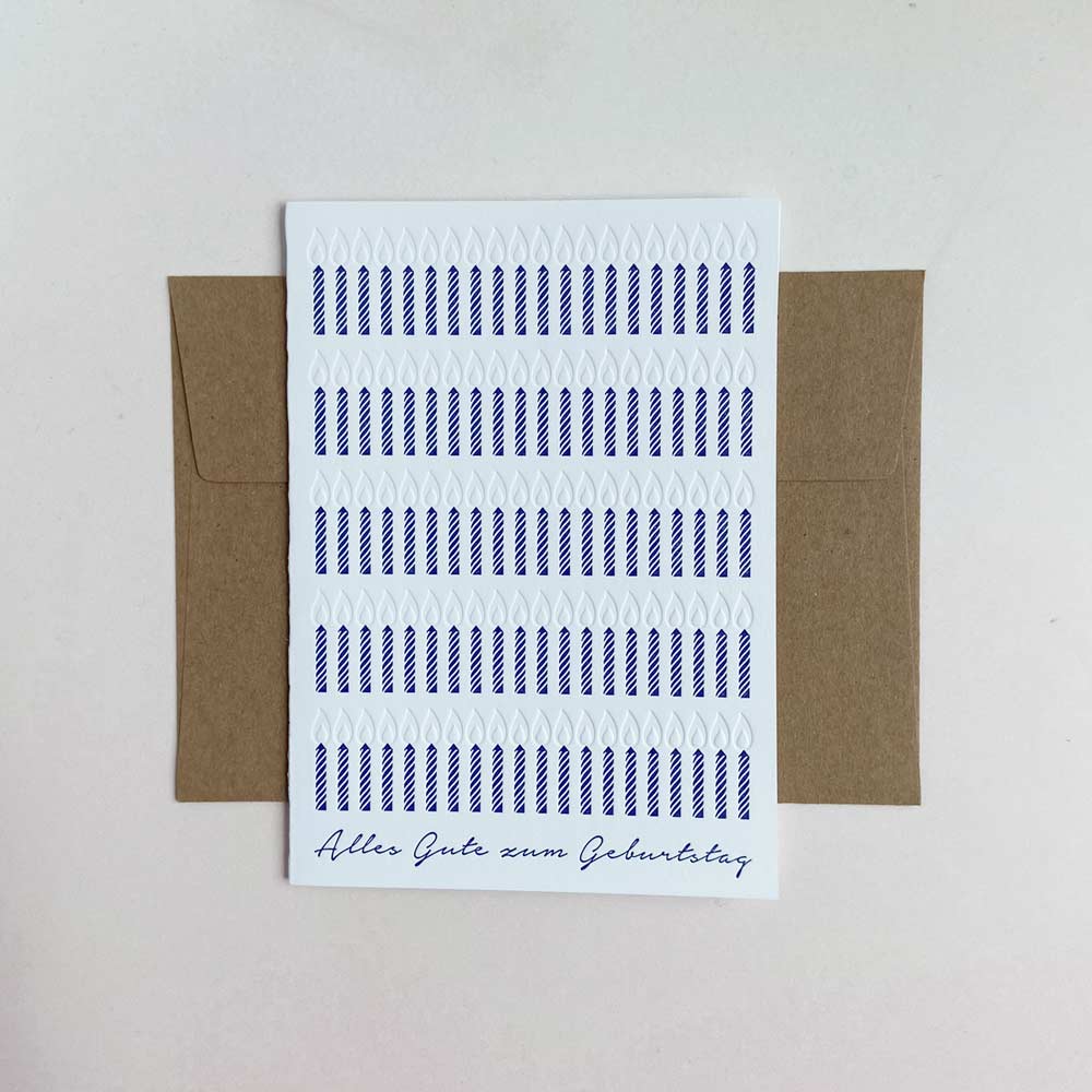 Von Muttern Letterpress - ‘100 KERZEN' - Klappkarte mit Umschlag