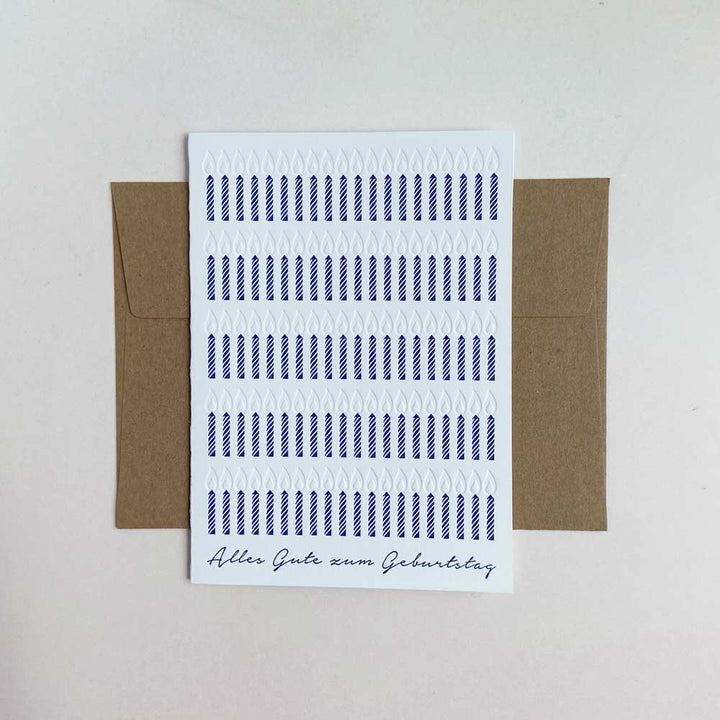 Von Muttern Letterpress - ‘100 KERZEN' - Klappkarte mit Umschlag