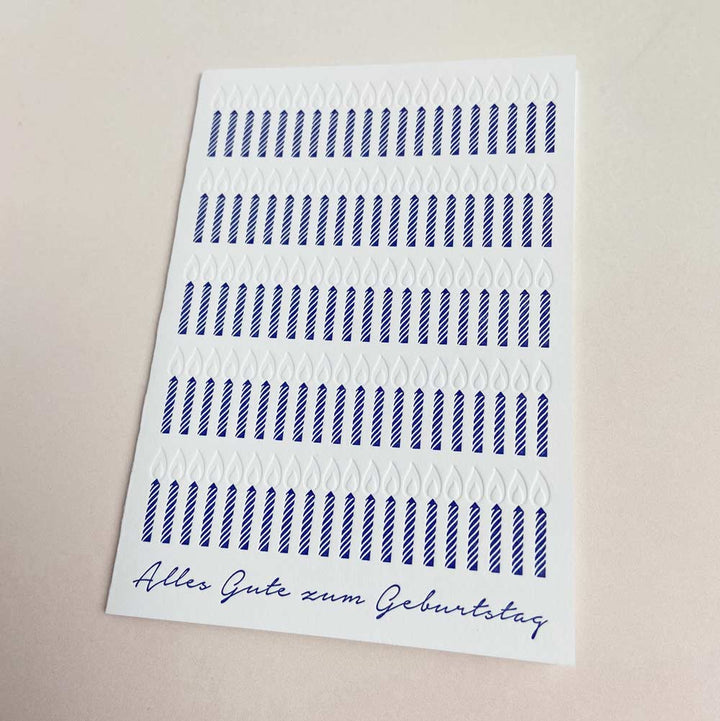 Von Muttern Letterpress - ‘100 KERZEN' - Klappkarte mit Umschlag