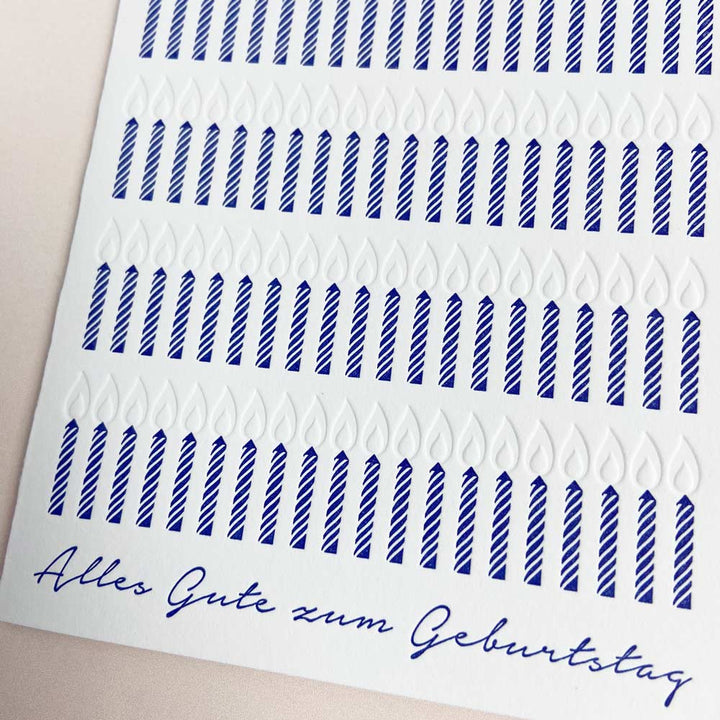 Von Muttern Letterpress - ‘100 KERZEN' - Klappkarte mit Umschlag