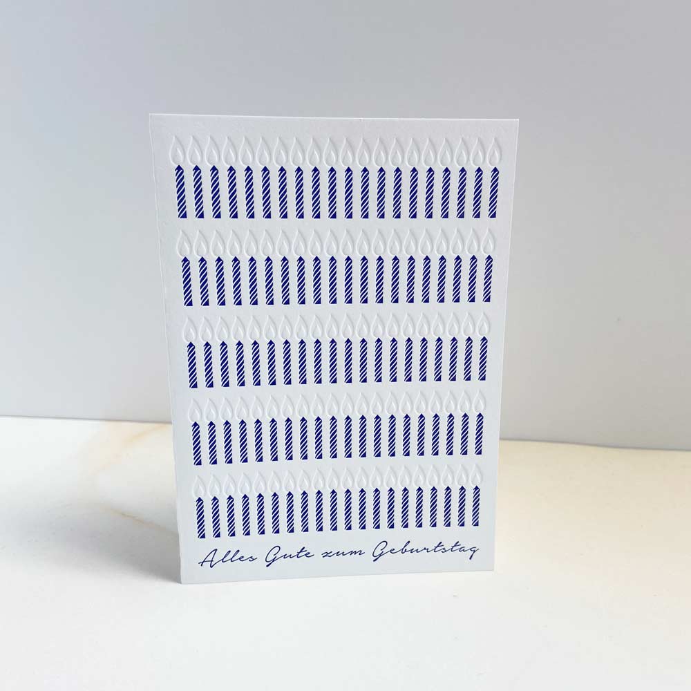 Von Muttern Letterpress - ‘100 KERZEN' - Klappkarte mit Umschlag