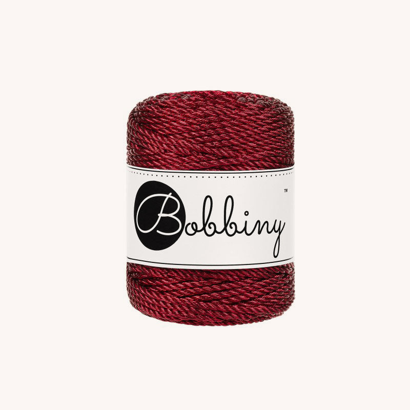 Bobbiny Makrameekordel - 3PLY Metallic - 3 mm - 50 Meter