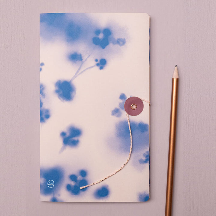 Tinne+Mia - Notizbuch mit japanischem Verschluss - Blue Blossom