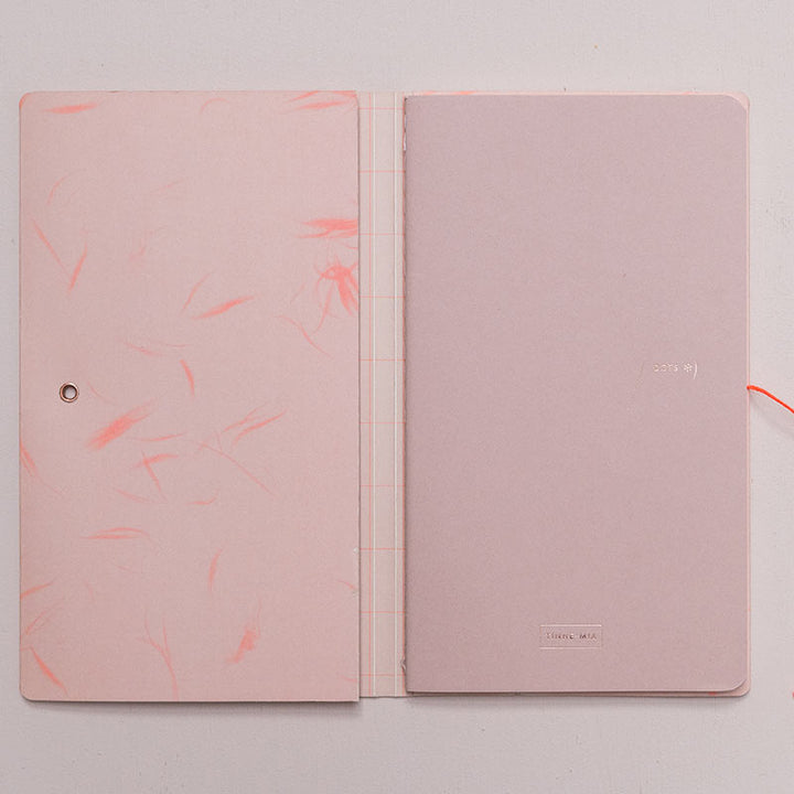 Tinne+Mia - Notizbuch mit japanischem Verschluss - Coral Feathers