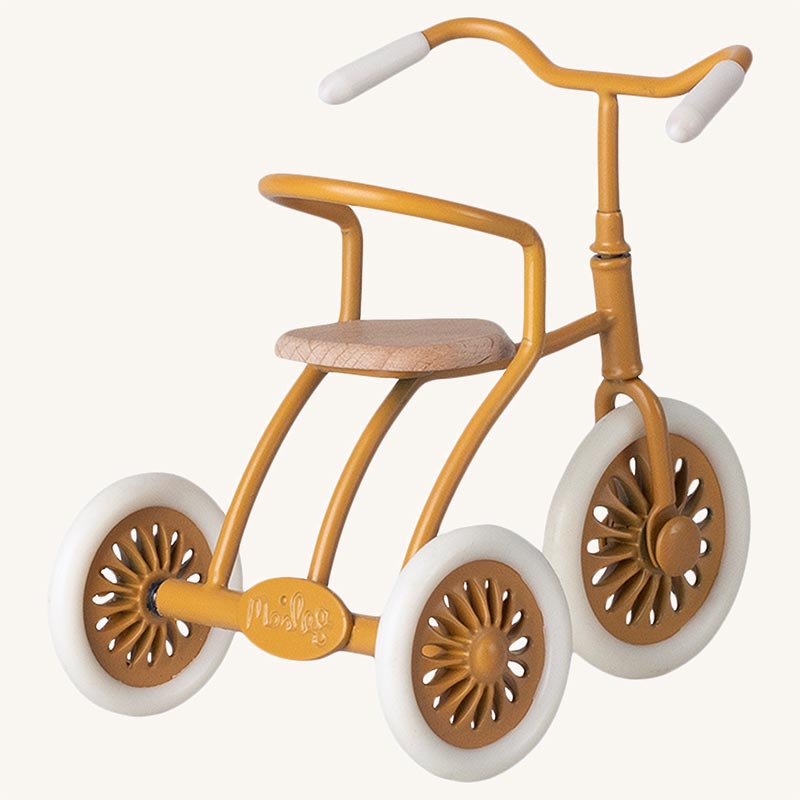 Maileg - Abri à tricycle - Dreirad für Mäuse mit Garage - ocker