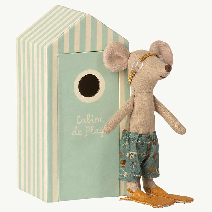 Maileg Strandmaus mit Badekabine - Großer Bruder Maus
