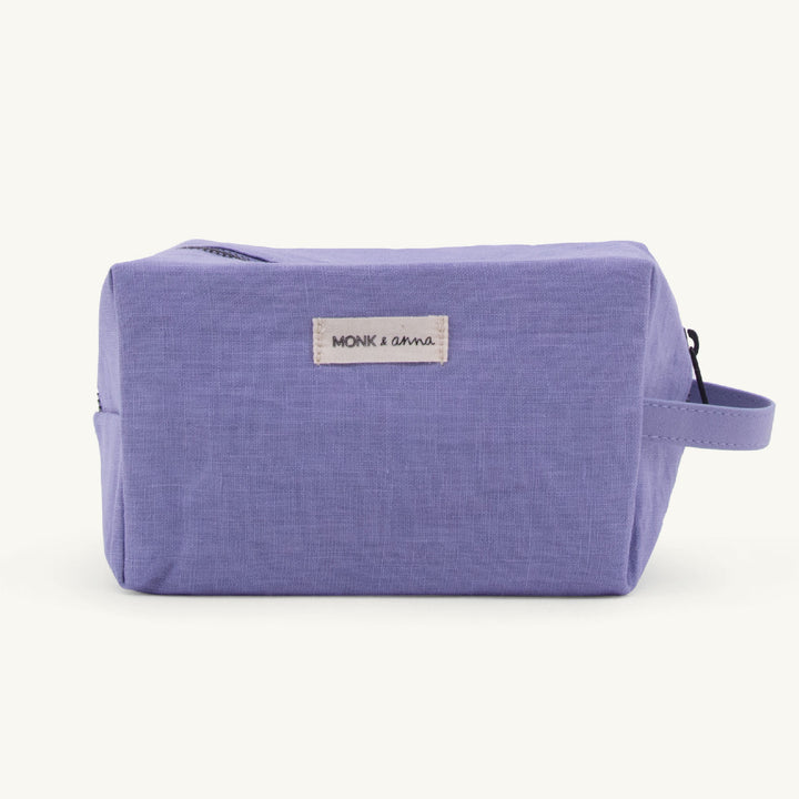 Kosmetiktasche aus Leinen - lilac / lila