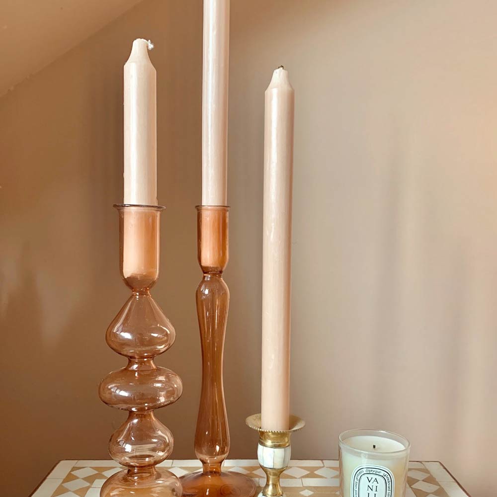 Handgefertigter Kerzenständer aus Glas