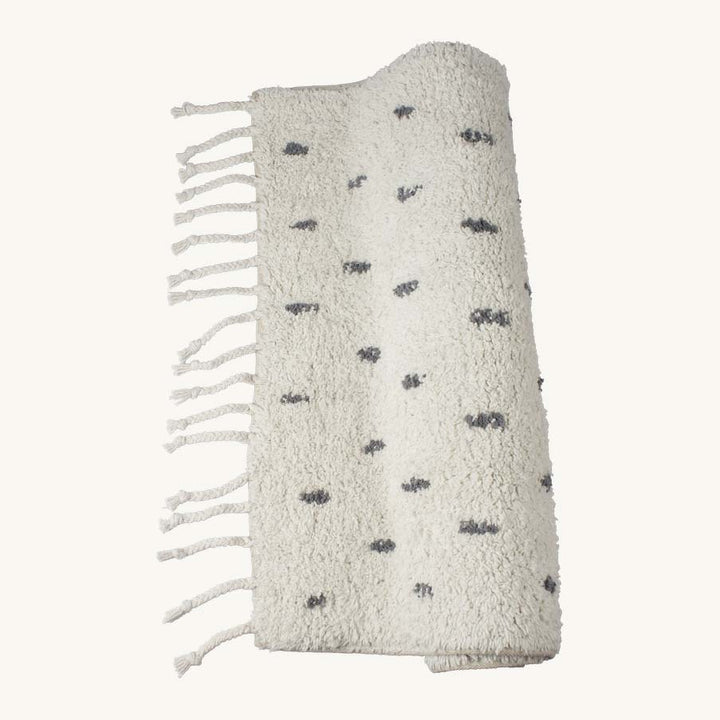 Vorleger / Badematte Strichmuster - 80 x 50 cm - Dots grau