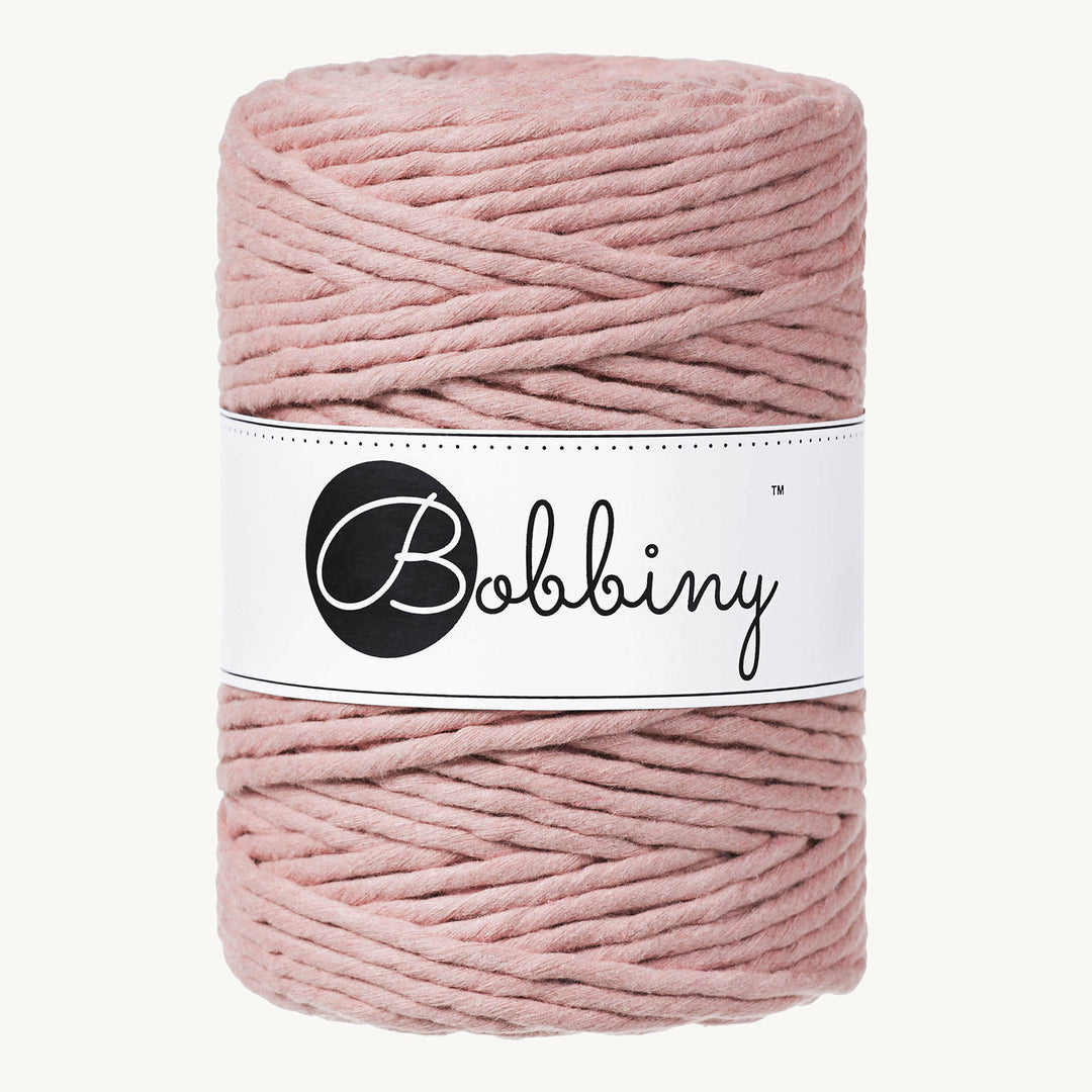 Bobbiny Makrameekordel - XXL 5mm - 100 Meter - Farbe blush