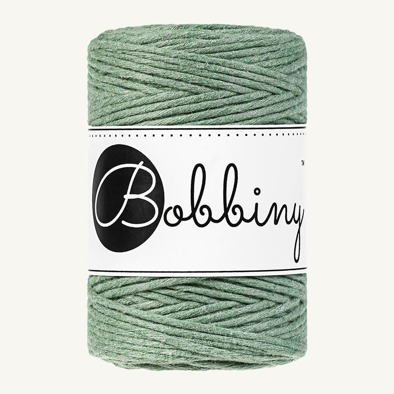 Bobbiny Makrameekordel - Baby 1.5mm - 100 Meter - Farbe Eucalyptus Grün