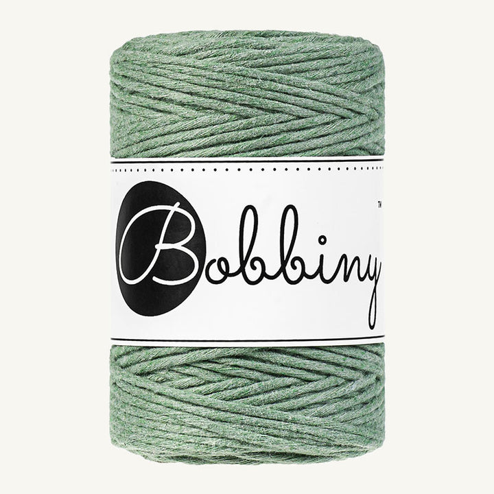 Bobbiny Makrameekordel - Baby 1.5mm - 100 Meter - Farbe Eucalyptus Grün