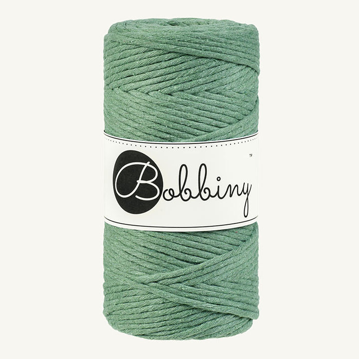 Bobbiny Makrameekordel - Regular 3mm - 100 Meter - Farbe Eucalyptus grün