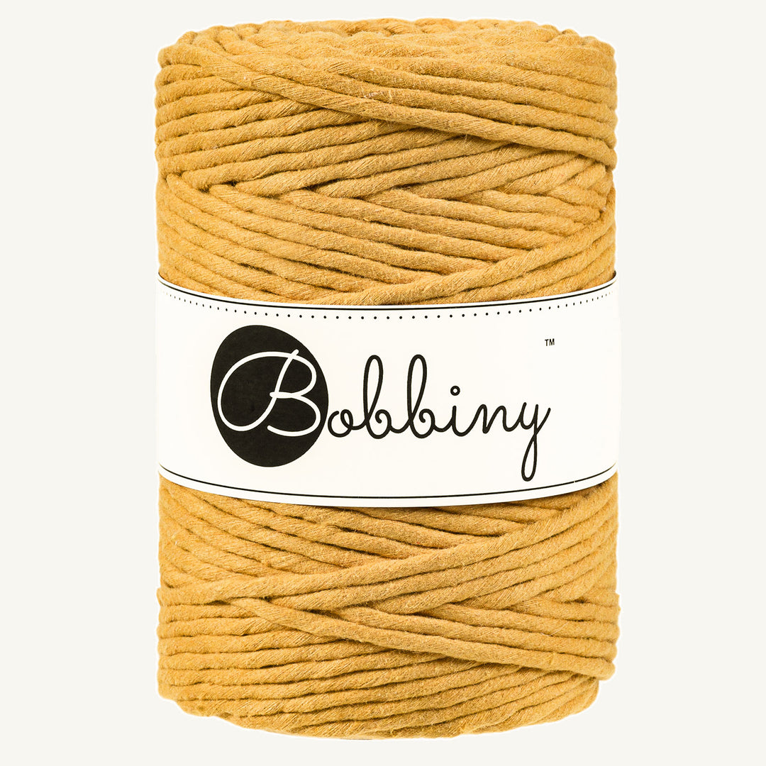 Bobbiny Makrameekordel - XXL 5mm - 100 Meter - Farbe Mustard / Senf