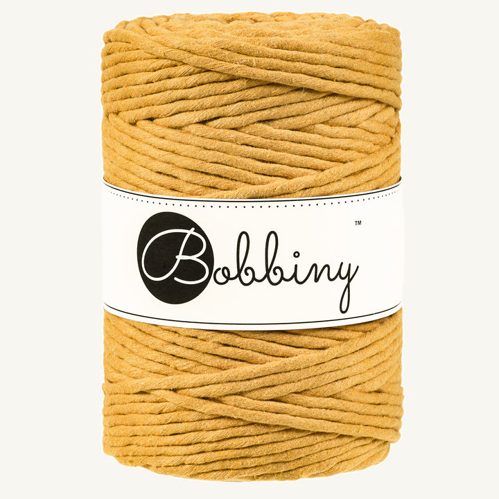 Bobbiny Makrameekordel - XXL 5mm - 100 Meter - Farbe Mustard / Senf