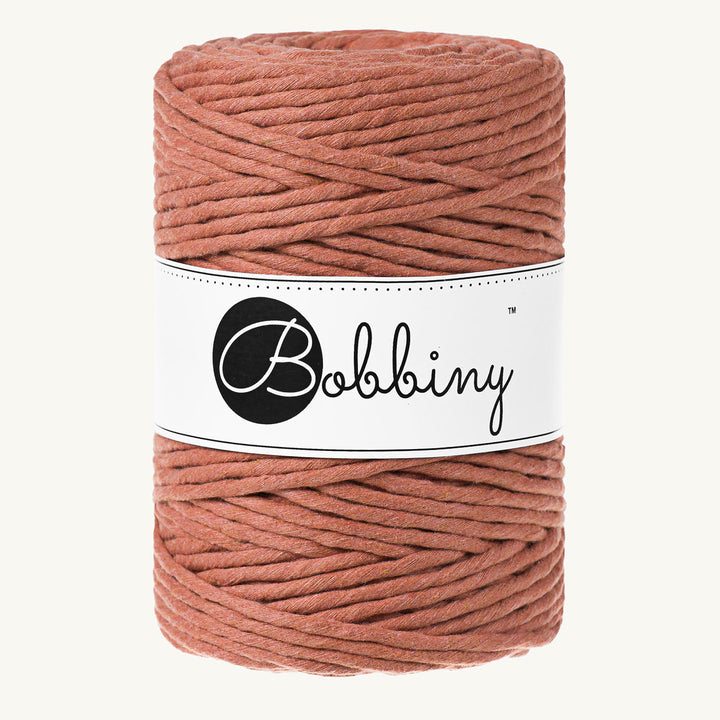 Bobbiny Makrameekordel - XXL 5mm - 100 Meter - Farbe Terracotta