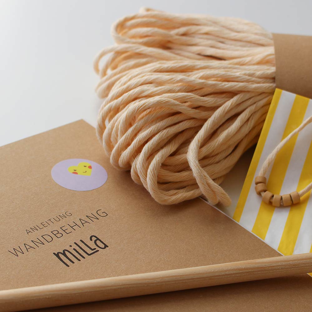 DIY-Kit (Anleitung + Material): Makramee Wandbehang MILLA - Vanille