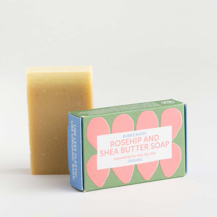 Bubble Buddy Seife - Rosehip & Sheabutter - für trockene & reife Haut